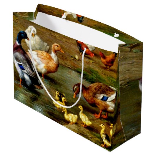 Kippen, eenden en slangen op het Boerderij Groot Cadeauzakje (Achterkant Gekanteld)