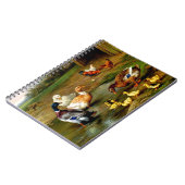 Kippen, eenden en slangen op het Boerderij Notitie Notitieboek (Linkerzijde)