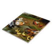 Kippen, eenden en slangen op het Boerderij Tegeltje (Zijkant)