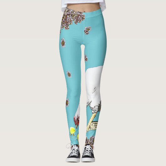 Kippen en A Hen Leggings (Voorkant)
