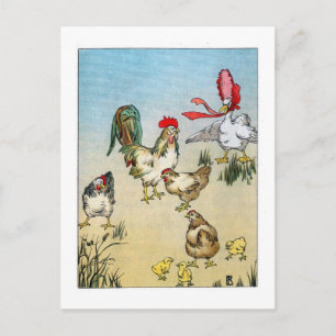 kippen en gans briefkaart
