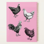 kippen en haan tekening planner (Achterkant)