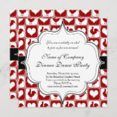 Kippen en harten Rooster Pattern Kaart (Voorkant / Achterkant)