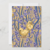 Kippen en hyacinten op geel (Voorkant)