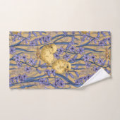 Kippen en hyacinten op geel bad handdoek (Handdoek)