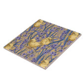 Kippen en hyacinten op geel tegeltje (Zijkant)