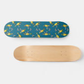 Kippen en kettingzagen Blauw Skateboard (Horizontaal)