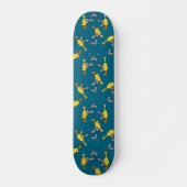 Kippen en kettingzagen Blauw Skateboard (Voorkant)
