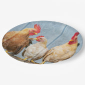 kippen en kippen papieren bordje (Gekanteld)