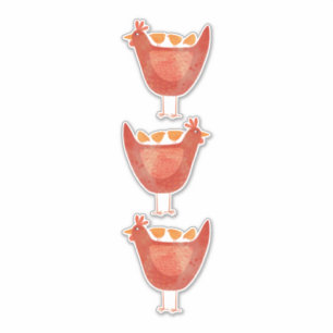 kippen en kippen sticker
