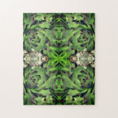 Kippen en kuikens tuin succulent close up Abstract Legpuzzel (Verticaal)