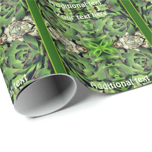 Kippen en kuikens tuin succulent gepersonaliseerd cadeaupapier (Rol Hoek)