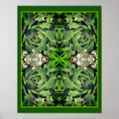 Kippen en kuikens Tuin Succulent Mirror Abstract Poster (Voorkant)