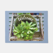 Kippen en kuikens vetplanten olieverf welkom deurmat (Voorkant)