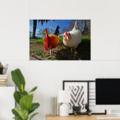 kippen en rooster poster (Thuiskantoor)