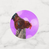 kippen en roosters, confetti (Kleine voorkant)