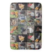 Kippen en roosters Fotocollage, groot Badmat (Voorkant Verticaal)