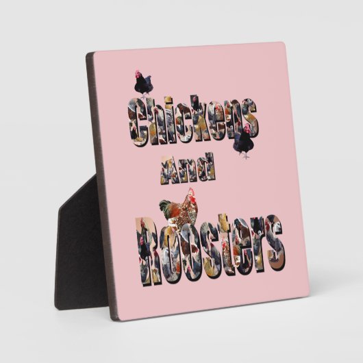 kippen en roosters, fotoplaat (Voorkant)