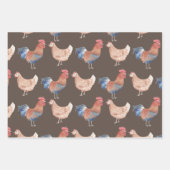 Kippen en roosters inpakpapier vel (Voorkant 3)