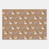 Kippen en roosters inpakpapier vel (Voorkant 2)