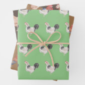 Kippen en roosters inpakpapier vel (In situ)