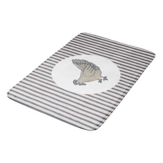  kippen en schoppenstelen badmat (Gekanteld)