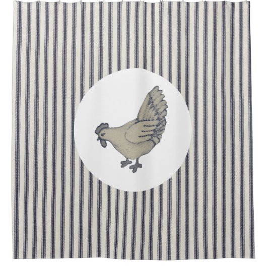  kippen en schoppenstelen douchegordijn (Voorkant)