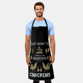 Kippen en tuinieren schort (Gedragen)