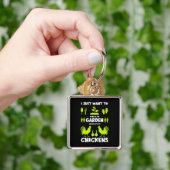Kippen en tuinieren sleutelhanger (Hand)