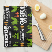 Kippen en tuinieren theedoek (Quarter Fold)