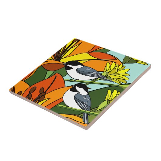 Kippen en ventilatoren tegeltje (Zijkant)