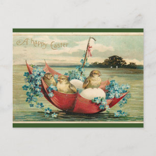  kippen en Violet in een vleespaasprogramma Briefkaart