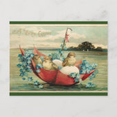  kippen en Violet in een vleespaasprogramma Briefkaart (Voorkant)