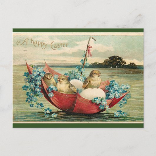  kippen en Violet in een vleespaasprogramma Briefkaart (Voorkant)