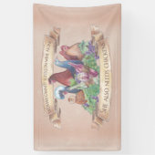 Kippen en wijn spandoek (Verticaal)