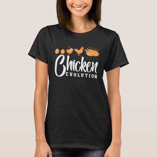 Kippen Evolutie T-shirt (Voorkant)