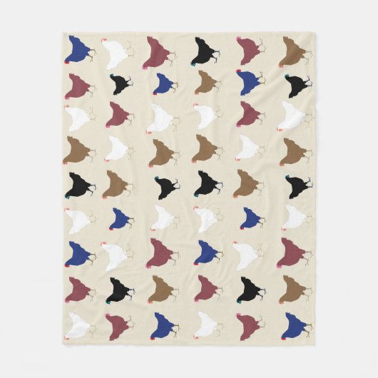 Kippen Fleece Deken (Voorkant)