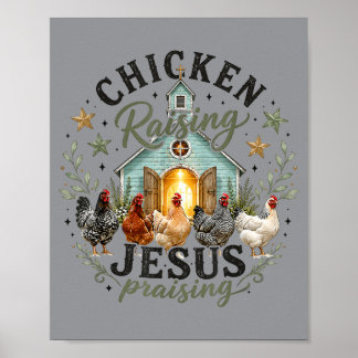 Kippen Fokken Jezus Prijs Boerderij Boer Poster