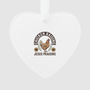Kippen Fokken Jezus Prijs Vintage Boerderij Shirt_ Ornament