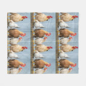 Kippen Galore Fleece Deken (Voorkant (Horizontaal))