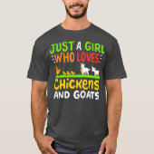 Kippen Geiten Gewoon een meisje dat houdt van T-shirt (Voorkant)