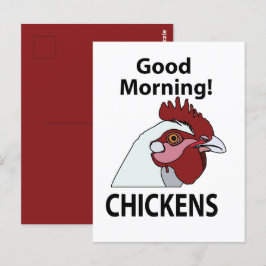 Kippen Goedemorgen grappige kip Briefkaart