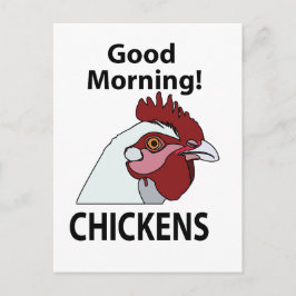 Kippen Goedemorgen grappige kip Briefkaart