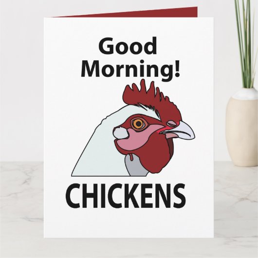 Kippen Goedemorgen grappige kip Kaart (Voorkant)