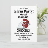 Kippen Goedemorgen grappige kip Kaart (Staand voorkant)