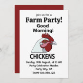 Kippen Goedemorgen grappige kip Kaart (Voorkant / Achterkant)