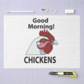 Kippen Goedemorgen grappige kip Tissuepapier (Craft)