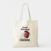 Kippen Goedemorgen grappige kip Tote Bag (Achterkant)