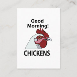 Kippen Goedemorgen grappige kip Visitekaartje