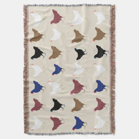 Kippen gooien Deken (Voorkant Verticaal)